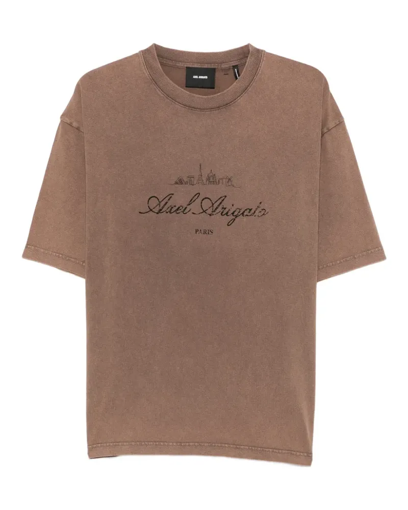 Axel Arigato Paris Washed Sky T-Shirt - Braun Braun