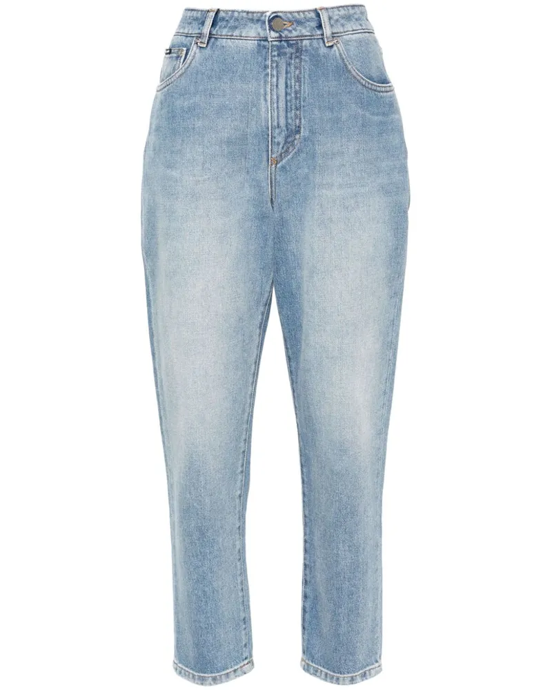 Dolce & Gabbana Jeans mit Logo-Patch - Blau Blau