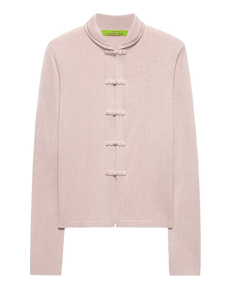 Shanghai Tang frog-fastening silk cardigan - Rosa Rosa