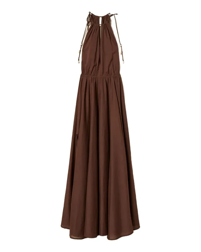 Twin-Set halter slit maxi dress - Braun Braun