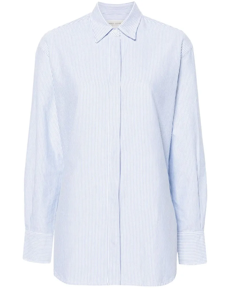 Golden Goose Gestreiftes Oxford-Hemd - Blau Blau
