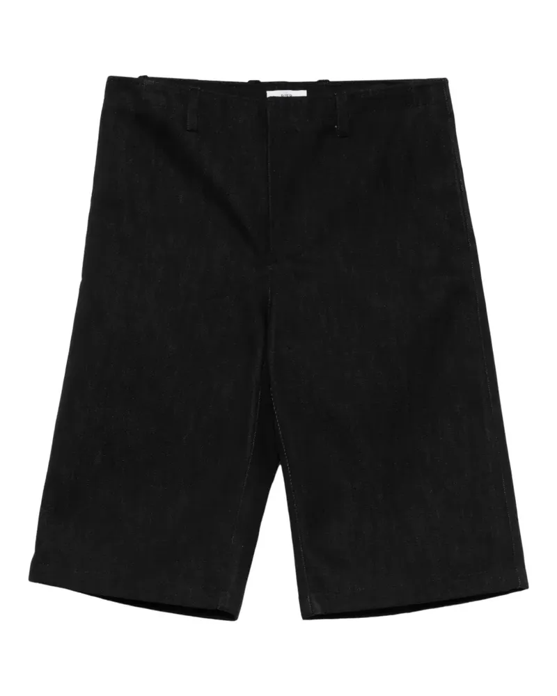 Rier Utility Shorts aus Gabardine - Schwarz Schwarz