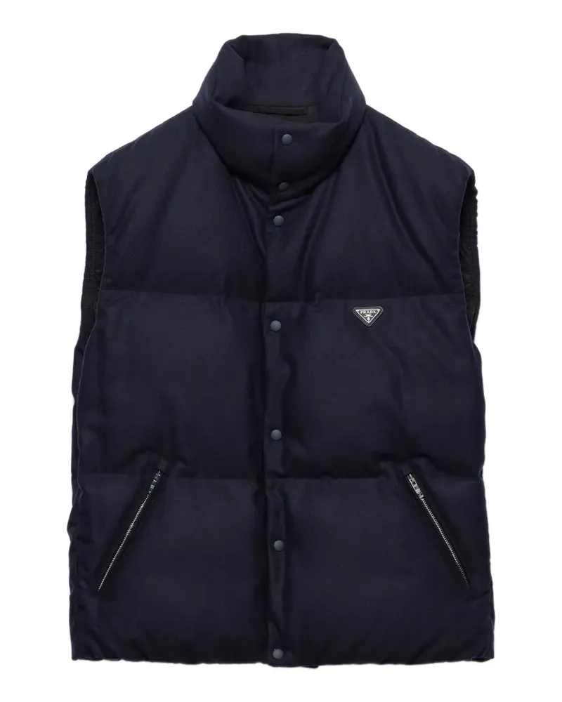 Prada Re-Wool Daunenweste - Blau Blau