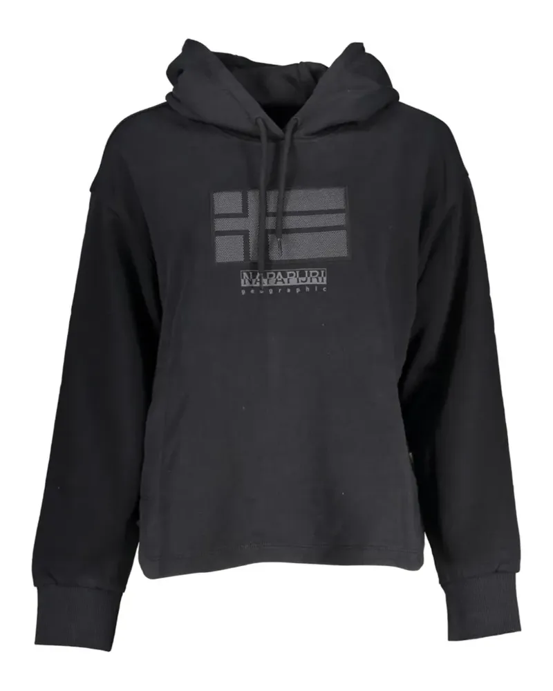 Napapijri logo-print hoodie - Schwarz Schwarz