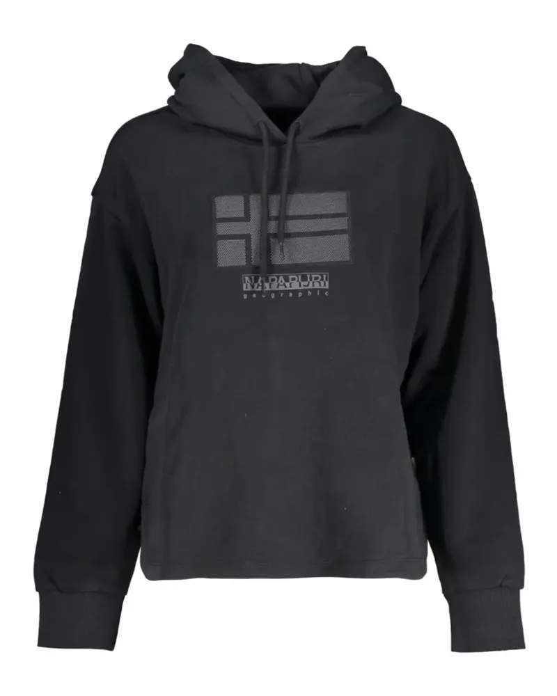 Napapijri logo-print hoodie - Schwarz Schwarz
