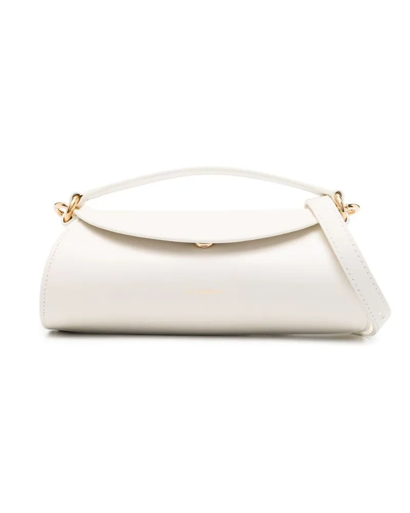 Jil Sander Kleine Cannolo Schultertasche - Weiß Weiß