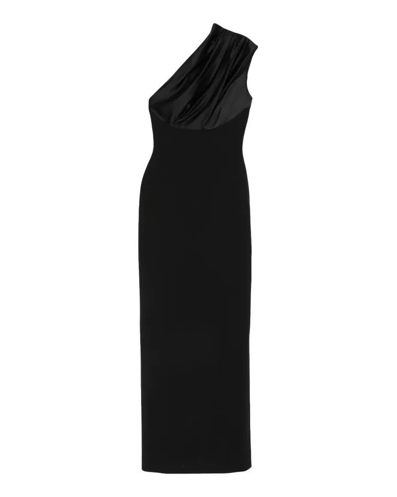 Solace London one-shoulder draped maxi dress - Schwarz Schwarz