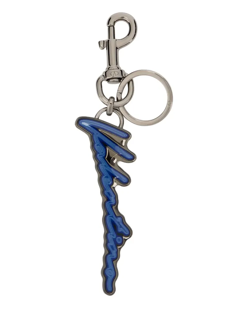 Valentino Garavani Schlüsselanhänger mit Logo - Blau Blau
