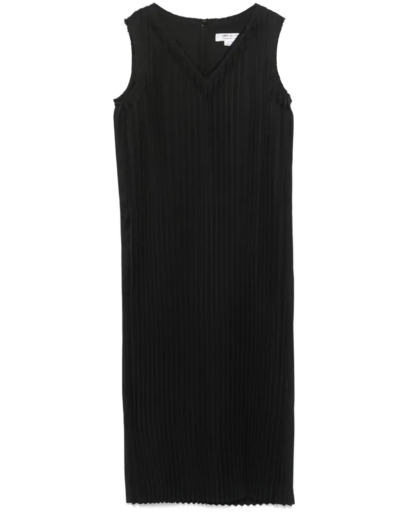 Comme des Garçons Midikleid mit Falten - Schwarz Schwarz