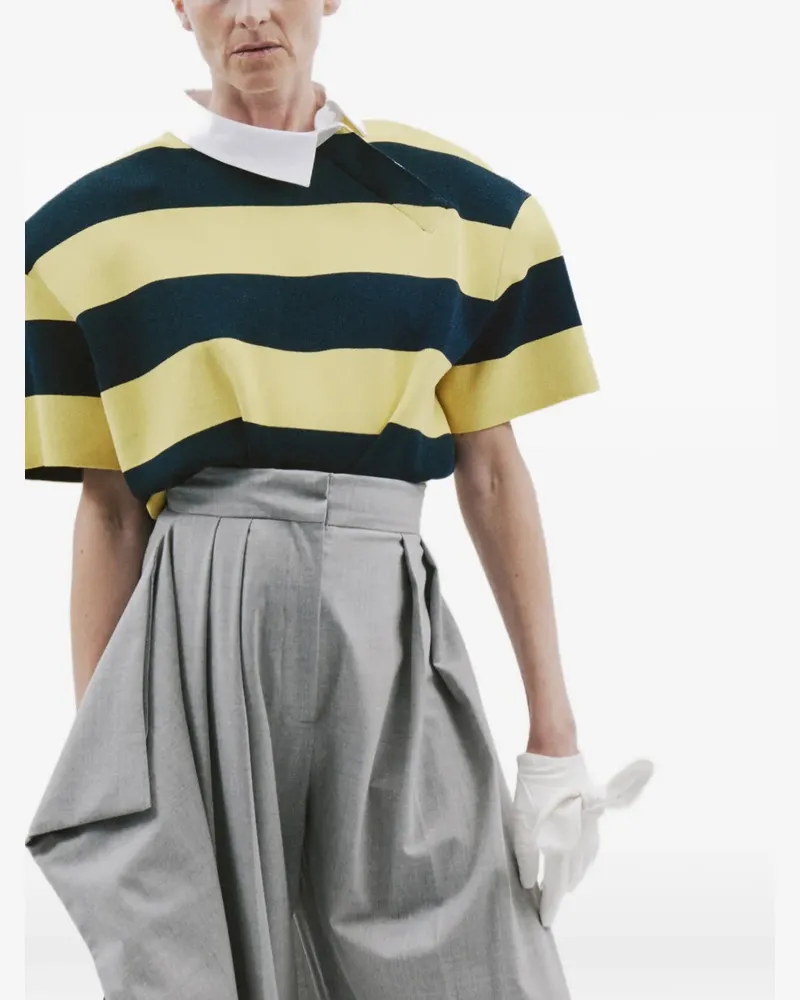 A.W.A.K.E. striped-pattern top - Gelb Gelb