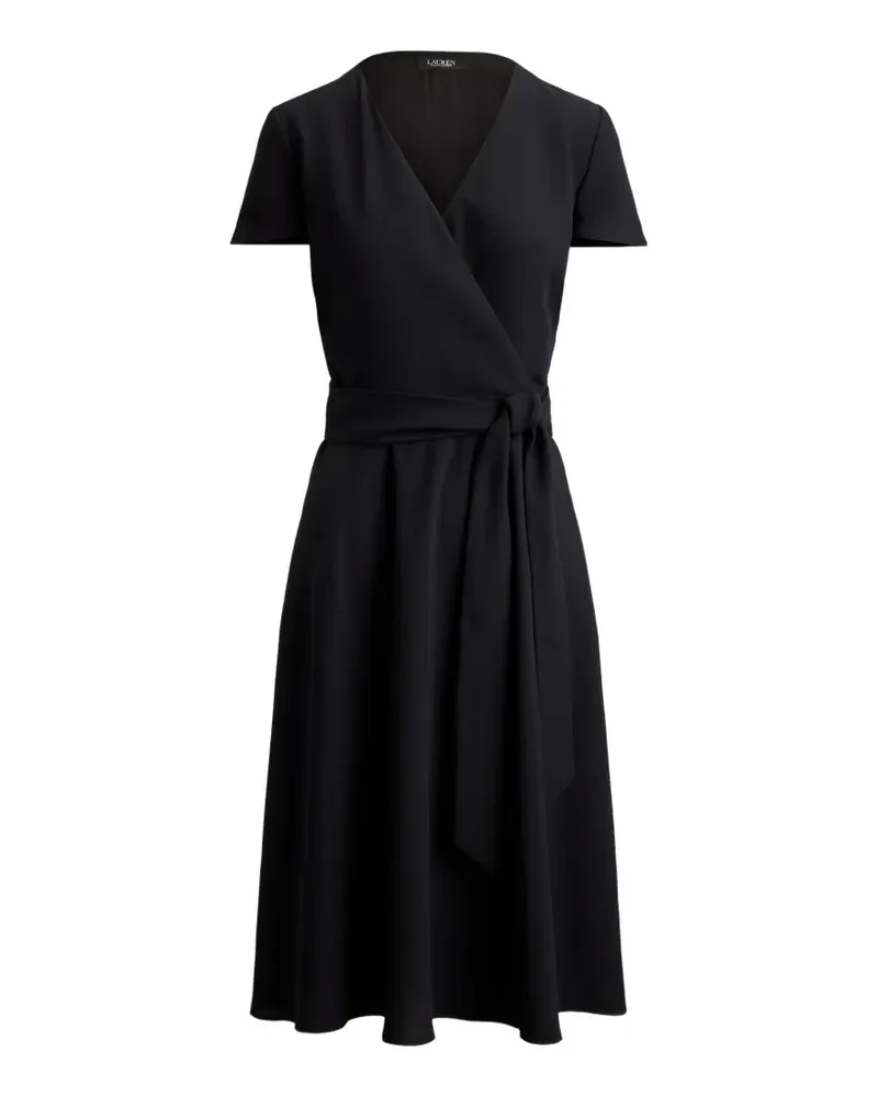 Ralph Lauren Wickelkleid mit Gürtel - Schwarz Schwarz