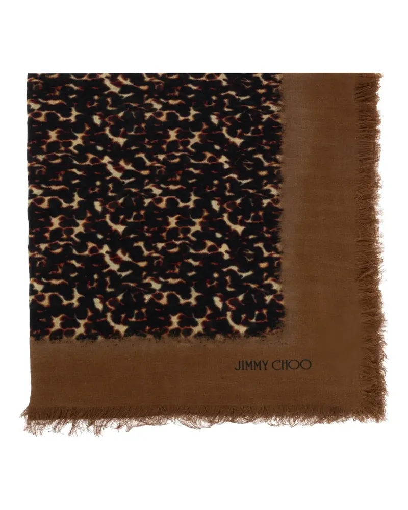 Jimmy Choo Schal mit Leopardenprint - Braun Braun