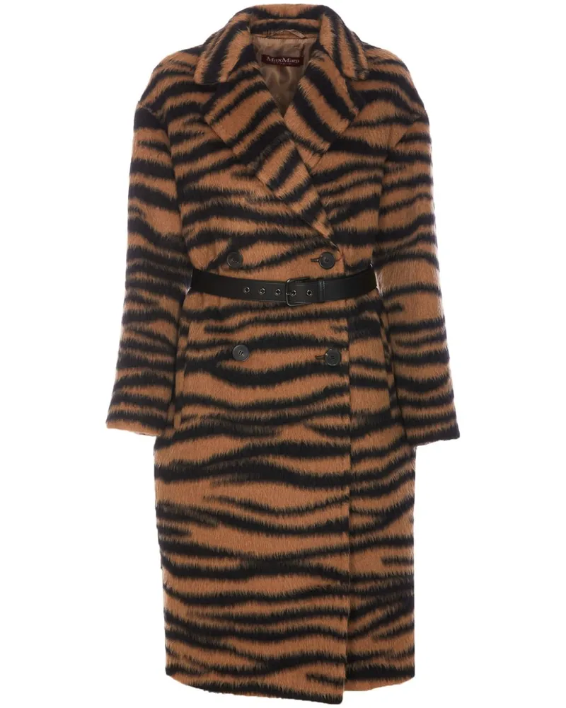 Max Mara Mantel mit Print - Braun Braun