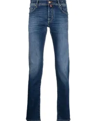 Jacob Cohën Ausgeblichene Slim-Fit-Jeans Blau