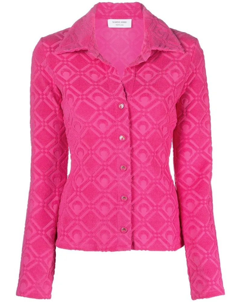 Marine Serre Bluse mit Knöpfen - Rosa Rosa