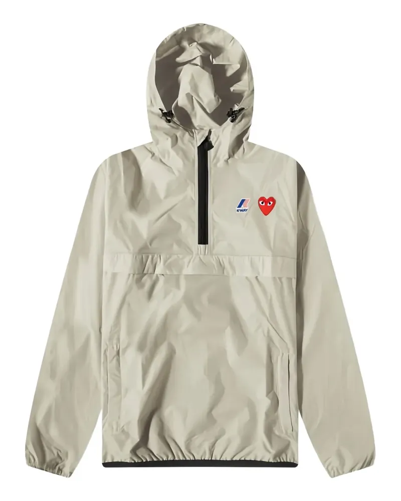 Comme des Garçons x K-Way Kapuzenjacke mit kurzem Reißverschluss - Nude Nude