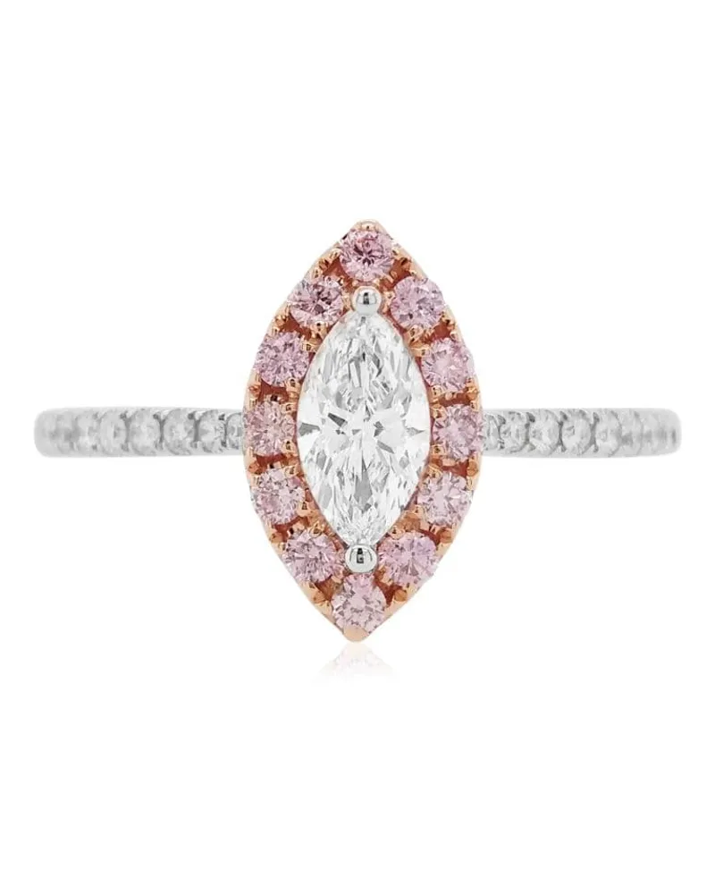 HYT Jewelry 18kt Argyle Weißgoldring mit Diamanten - Rosa Rosa