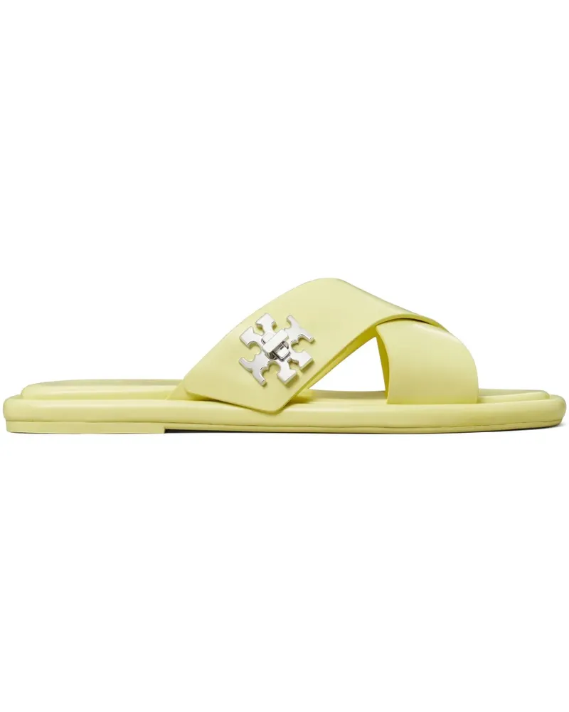 Tory Burch Pantoletten aus Leder - Gelb Gelb