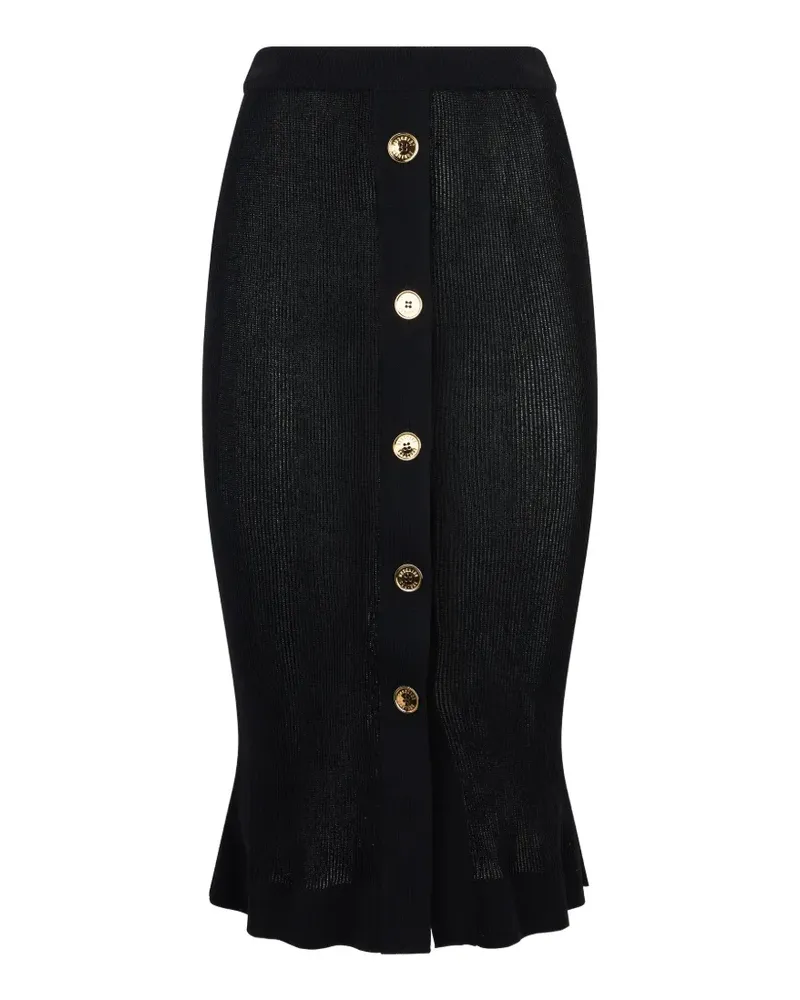 Moschino button-up ribbed maxi skirt - Schwarz Schwarz