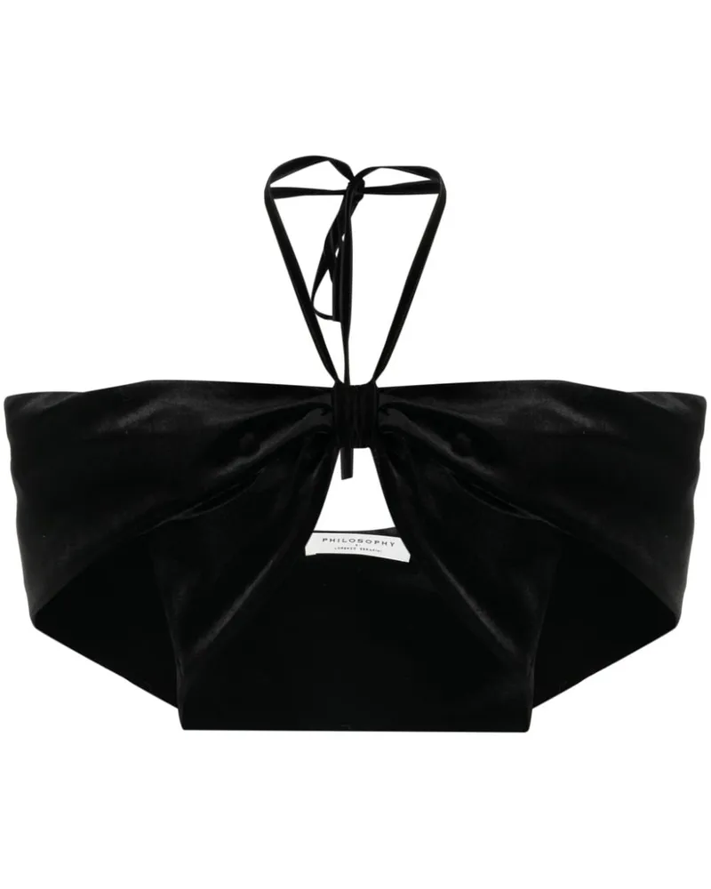 Philosophy Di Lorenzo Serafini Cropped-Top aus Samt - Schwarz Schwarz