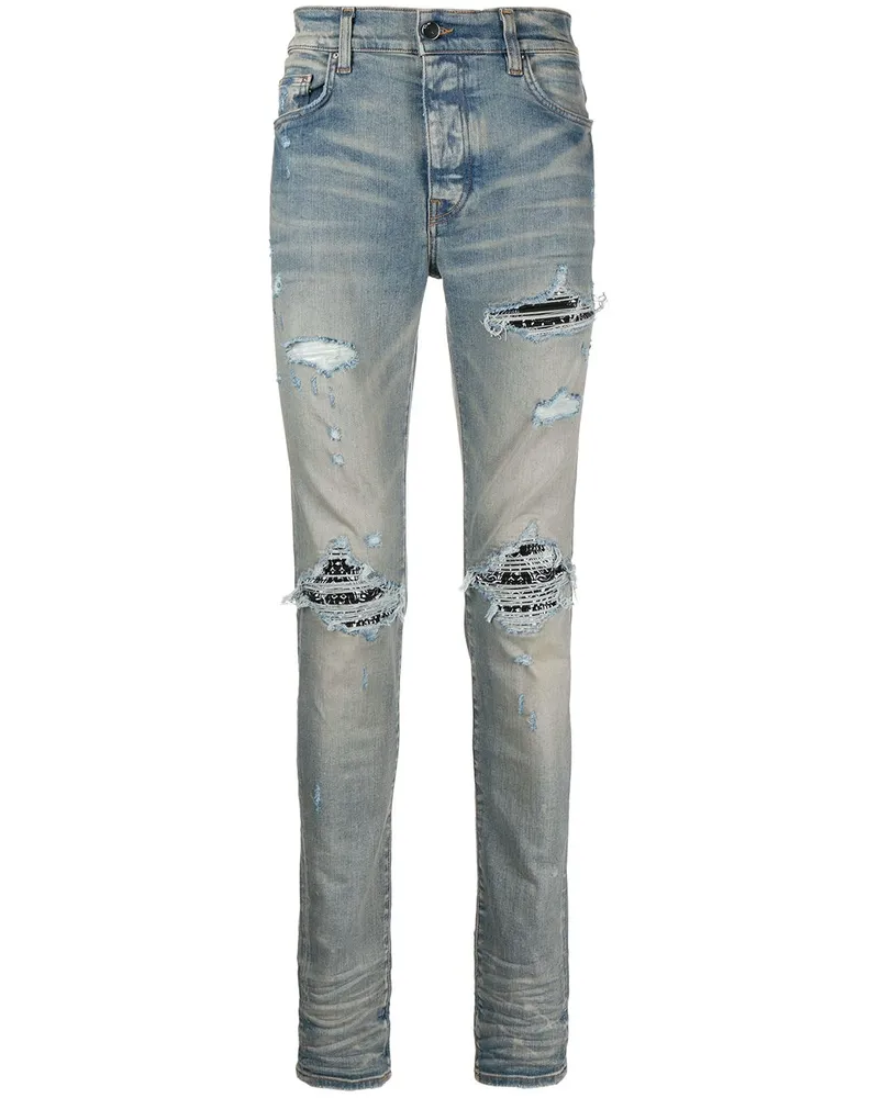 Amiri MX1 Skinny-Jeans im Distressed-Look - Blau Blau