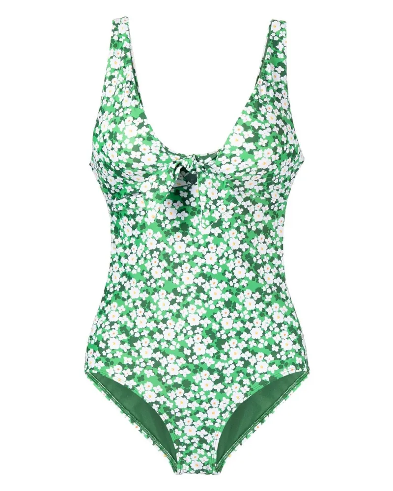 Borgo De Nor Badeanzug mit Blumen-Print - Grün Grün