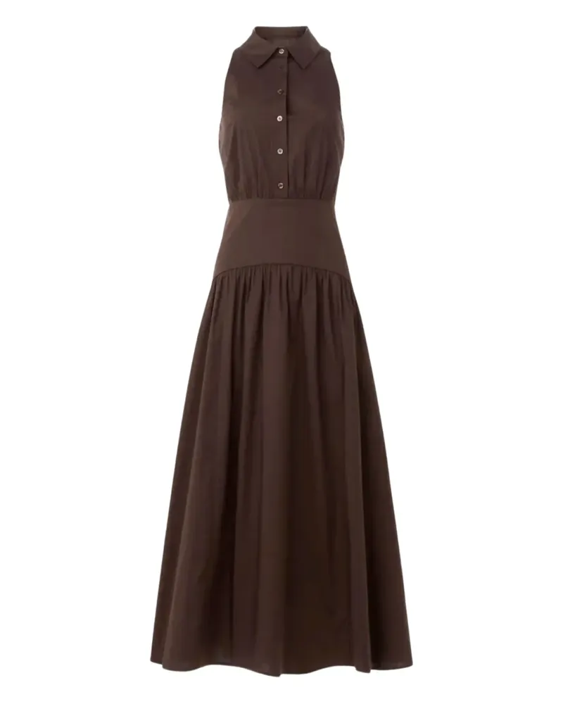 STAUD Midikleid aus Baumwolle - Braun Braun