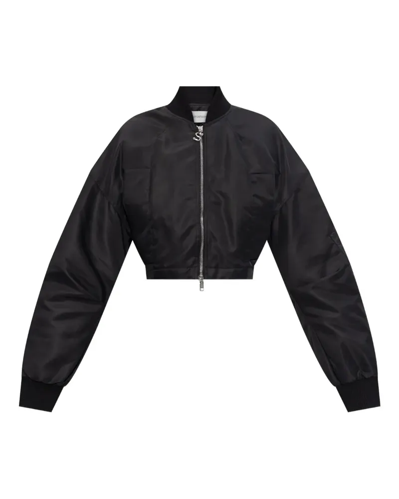 SPORTMAX Cropped-Jacke mit Reißverschluss - Schwarz Schwarz