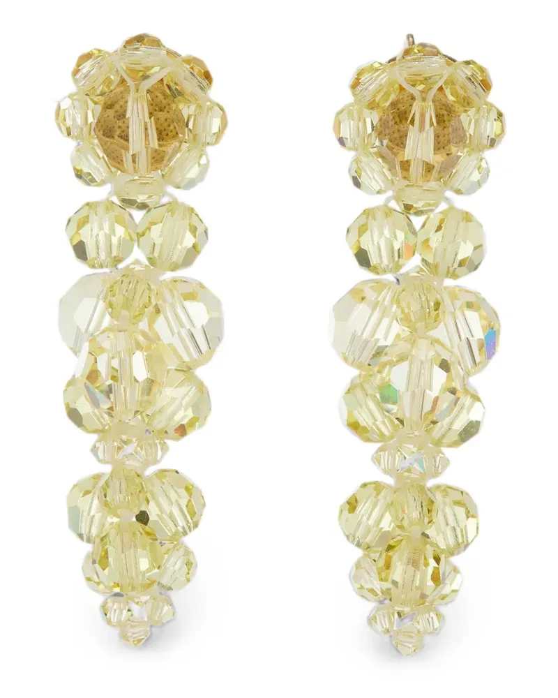 Simone Rocha Kristallverzierte Ohrringe mit Blumenmuster - Gold Gold