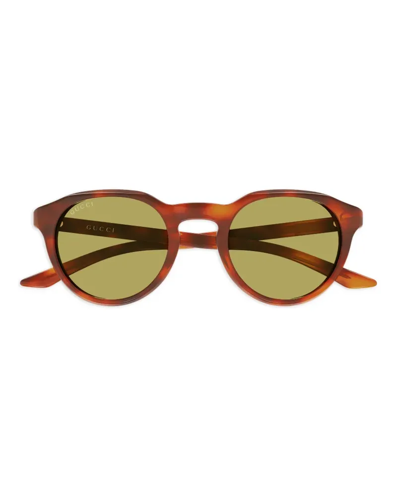 Gucci Sonnenbrille mit rundem Gestell - Braun Braun