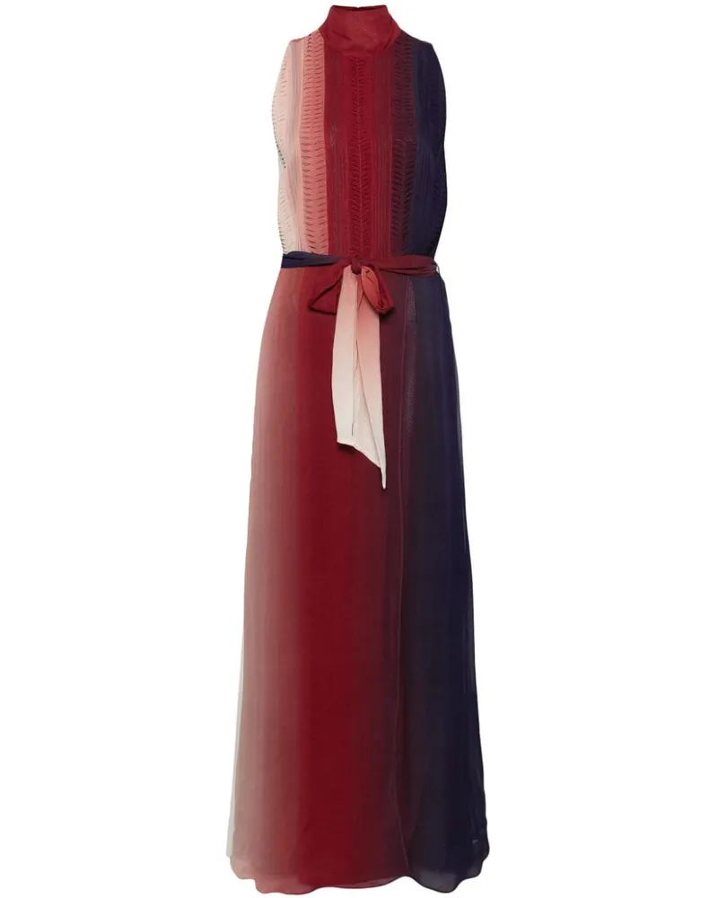 forte_forte Georgette-Abendkleid mit Falten - Rot Rot