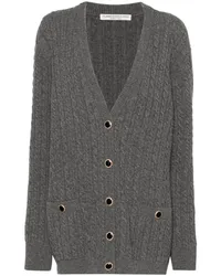 Alessandra Rich Cardigan mit Zopfmuster Grau