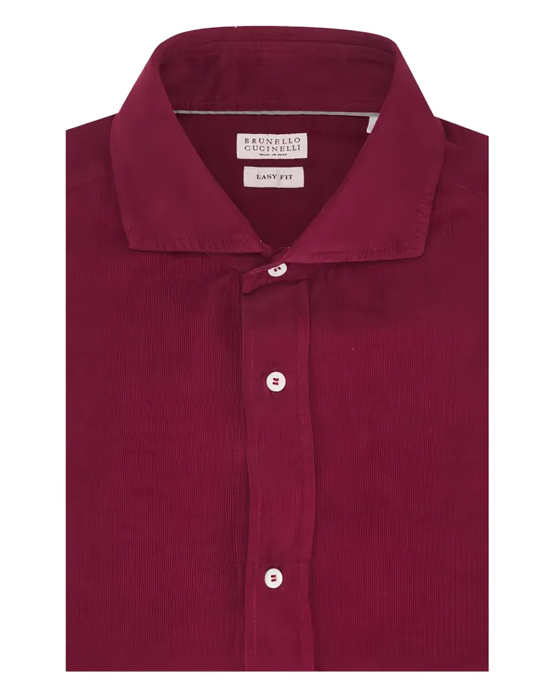 Brunello Cucinelli Hemd aus Cord - Rot Rot