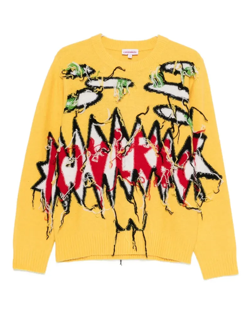 Charles Jeffrey Loverboy Guddle Loverboy logo sweater - Gelb Gelb