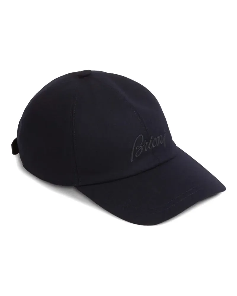 Brioni Baseballkappe mit Logo-Stickerei - Blau Blau