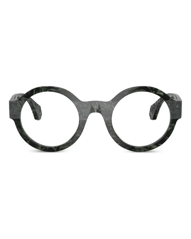 Alain Mikli round-frame marbled glasses - Grün Grün