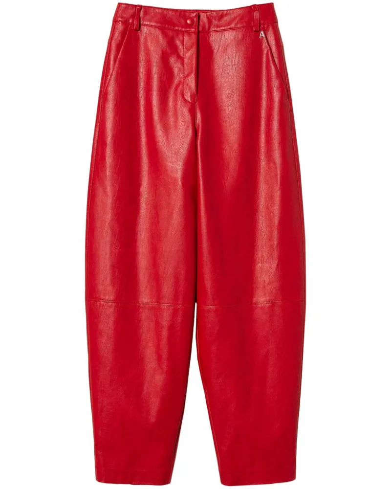 Twin-Set Tapered-Hose aus Faux-Leder - Rot Rot
