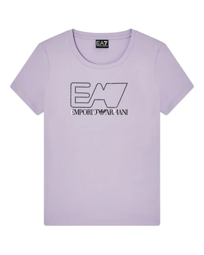 EA7 T-Shirt mit Strass - Violett Violett
