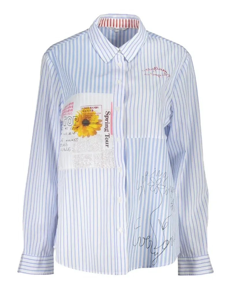 Desigual patchwork striped shirt - Blau Blau