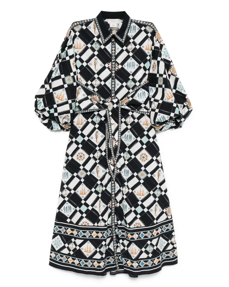 Camilla Folk Afloat Hemdkleid - Weiß Weiß