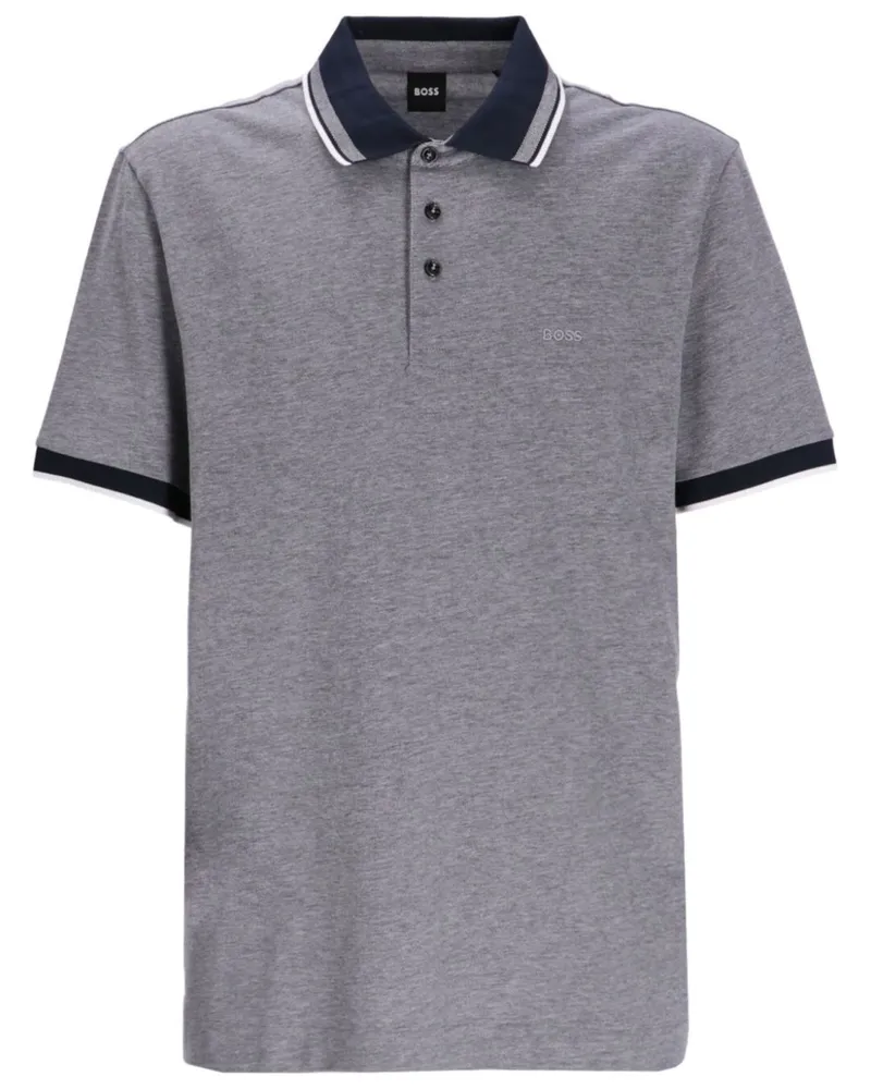 HUGO BOSS Poloshirt mit Logo-Stickerei - Grau Grau
