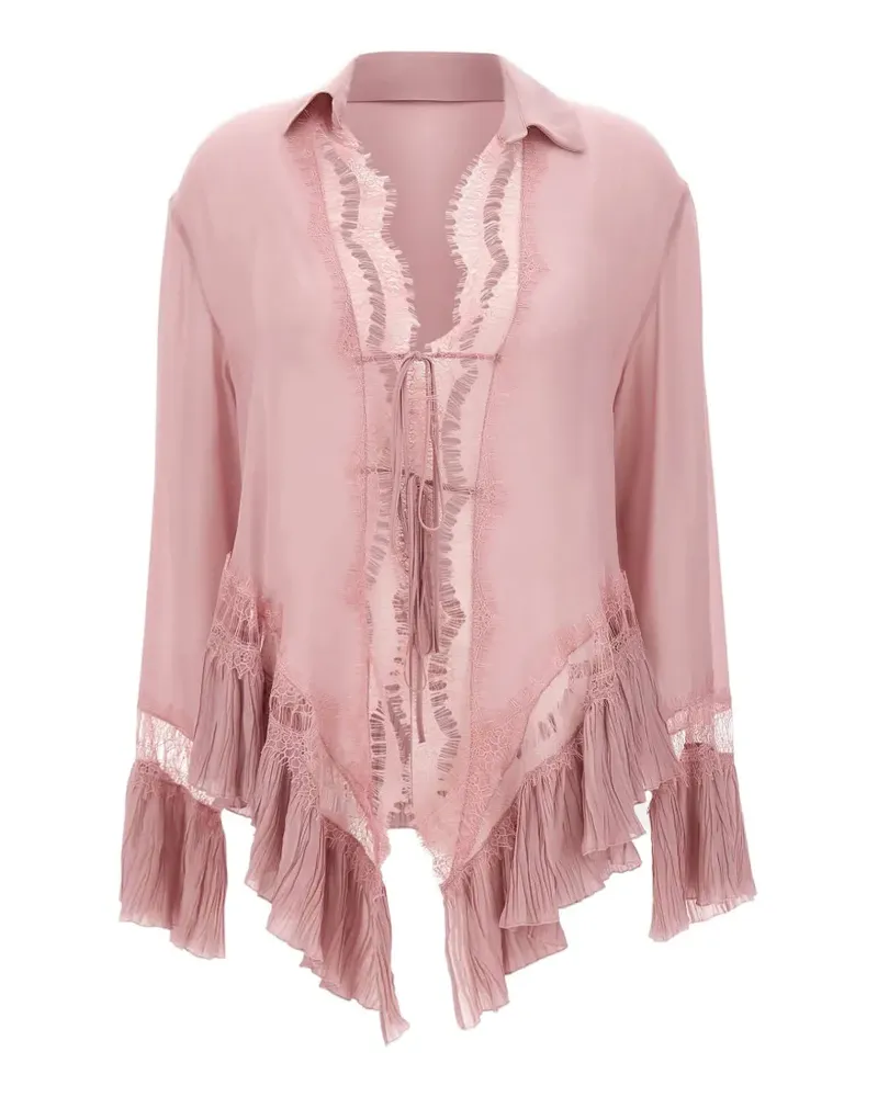 Blumarine lace-trim blouse - Rosa Rosa