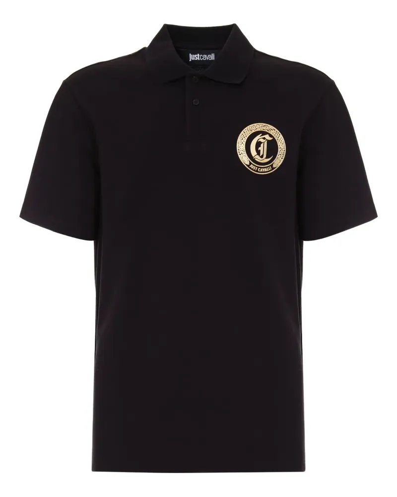 Just Cavalli JC Poloshirt mit Monogramm - Schwarz Schwarz