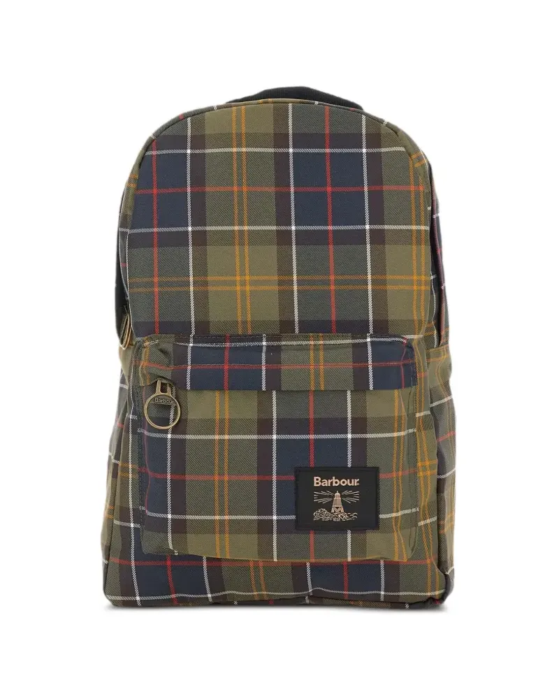 Barbour Rucksack mit Schottenkaro - Grün Grün