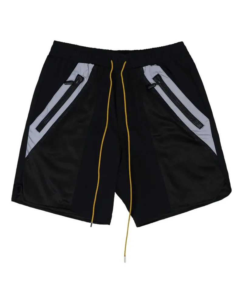 RHUDE Bullet Zip Badeshorts - Schwarz Schwarz