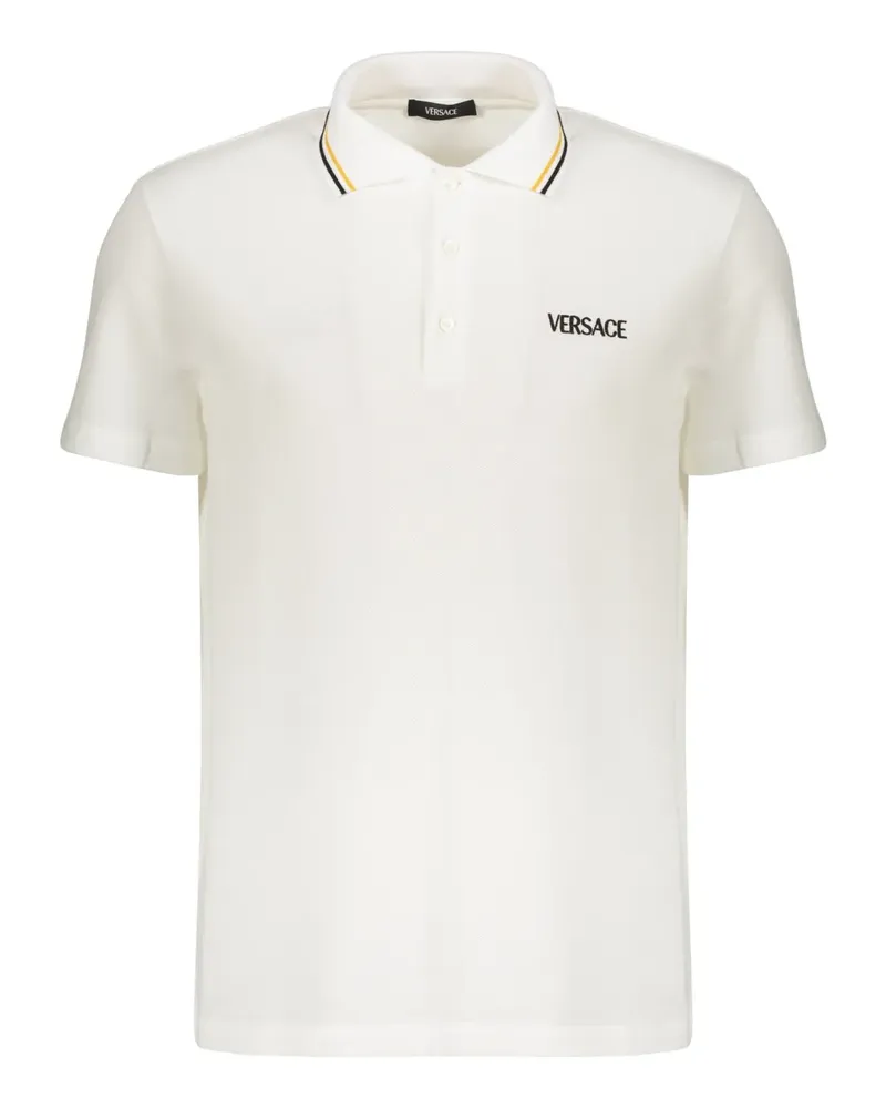 Versace Kurzärmeliges Poloshirt - Weiß Weiß
