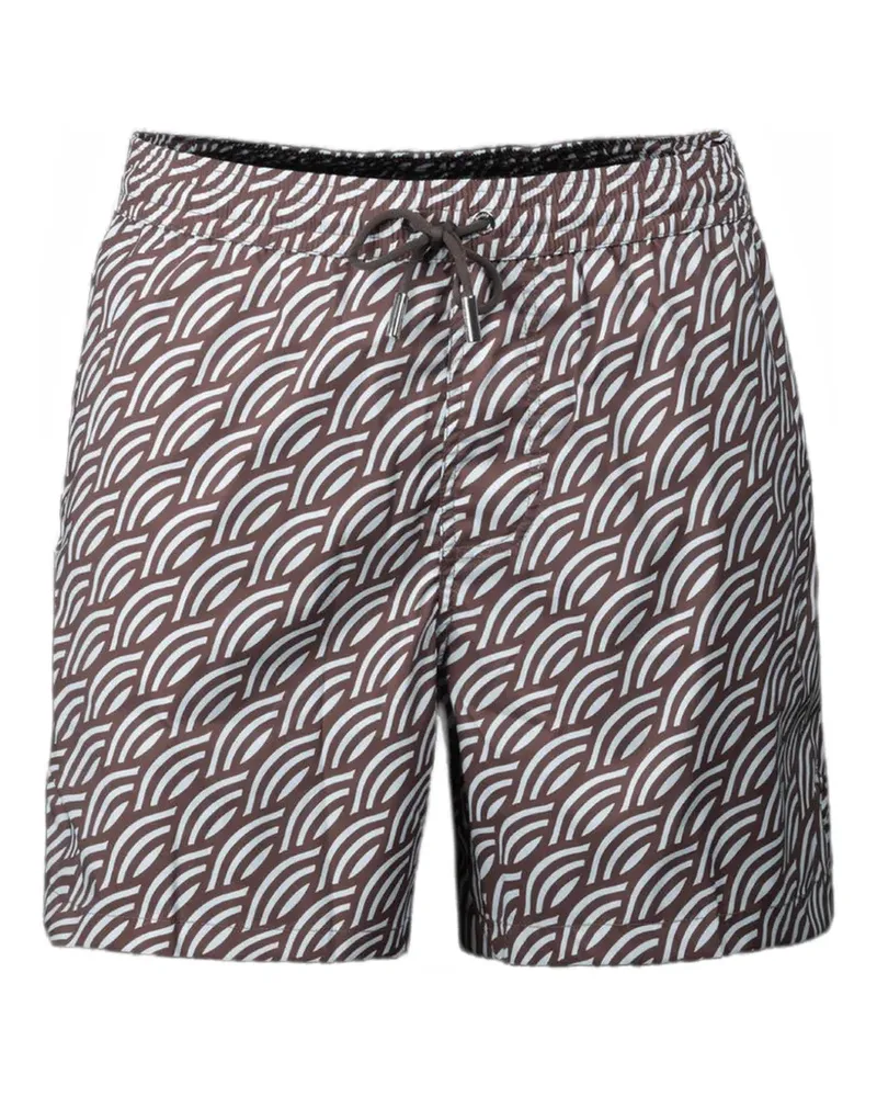 MOORER Portofino Badeshorts mit Print - Braun Braun