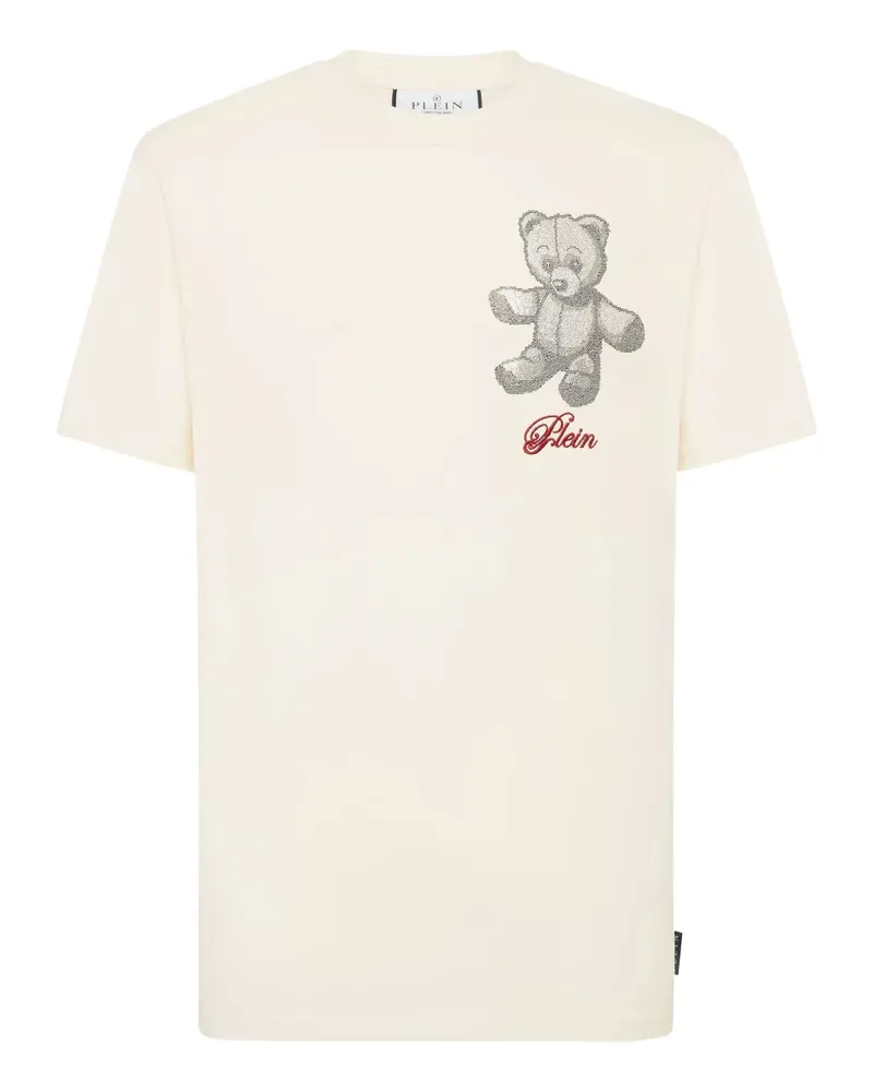 Philipp Plein T-Shirt mit Teddy - Nude Nude