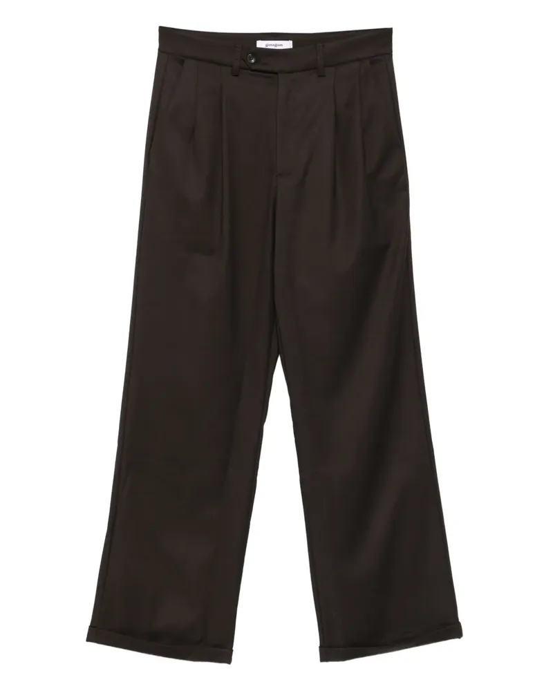 GIMAGUAS Klassische Bundfaltenhose - Braun Braun