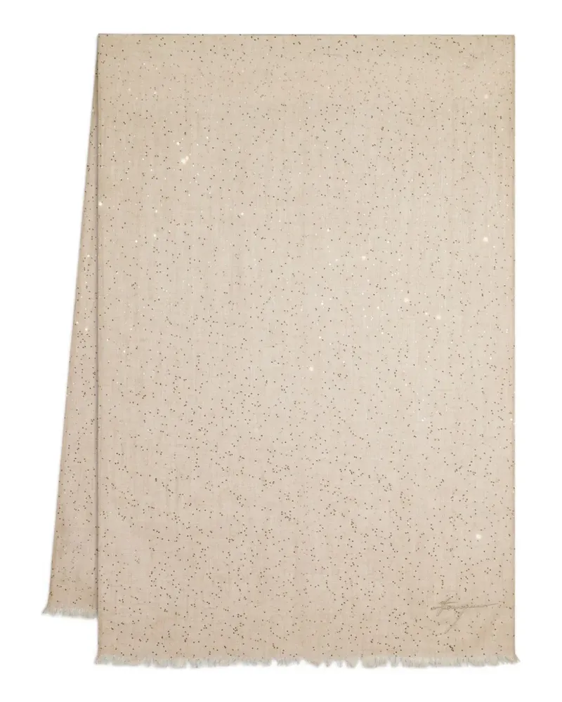 Ferragamo Schal mit Pailletten - Natural Natural